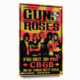 Guns N' Roses Retro Wall Art - Vintage 1987 CBGB Concert Poster