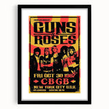 Guns N' Roses Retro Wall Art - Vintage 1987 CBGB Concert Poster