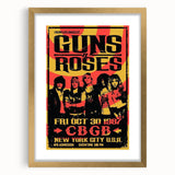 Guns N' Roses Retro Wall Art - Vintage 1987 CBGB Concert Poster