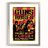 Guns N' Roses Retro Wall Art - Vintage 1987 CBGB Concert Poster