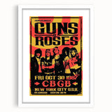 Guns N' Roses Retro Wall Art - Vintage 1987 CBGB Concert Poster
