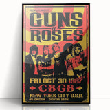 Guns N' Roses Retro Wall Art - Vintage 1987 CBGB Concert Poster