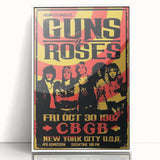Guns N' Roses Retro Wall Art - Vintage 1987 CBGB Concert Poster