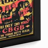 Guns N' Roses Retro Wall Art - Vintage 1987 CBGB Concert Poster