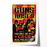 Guns N' Roses Retro Wall Art - Vintage 1987 CBGB Concert Poster