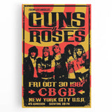 Guns N' Roses Retro Wall Art - Vintage 1987 CBGB Concert Poster