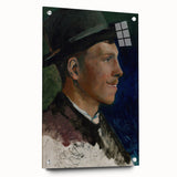 Realism Art Prints - Village Boy with Mustache by Ladislav Mednyánszky