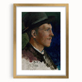 Realism Art Prints - Village Boy with Mustache by Ladislav Mednyánszky