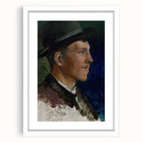 Realism Art Prints - Village Boy with Mustache by Ladislav Mednyánszky