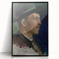 Realism Art Prints - Village Boy with Mustache by Ladislav Mednyánszky