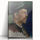 Realism Art Prints - Village Boy with Mustache by Ladislav Mednyánszky
