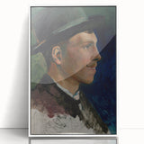 Realism Art Prints - Village Boy with Mustache by Ladislav Mednyánszky