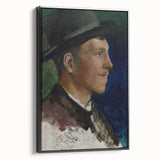 Realism Art Prints - Village Boy with Mustache by Ladislav Mednyánszky