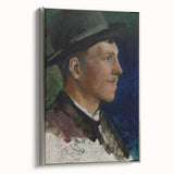 Realism Art Prints - Village Boy with Mustache by Ladislav Mednyánszky