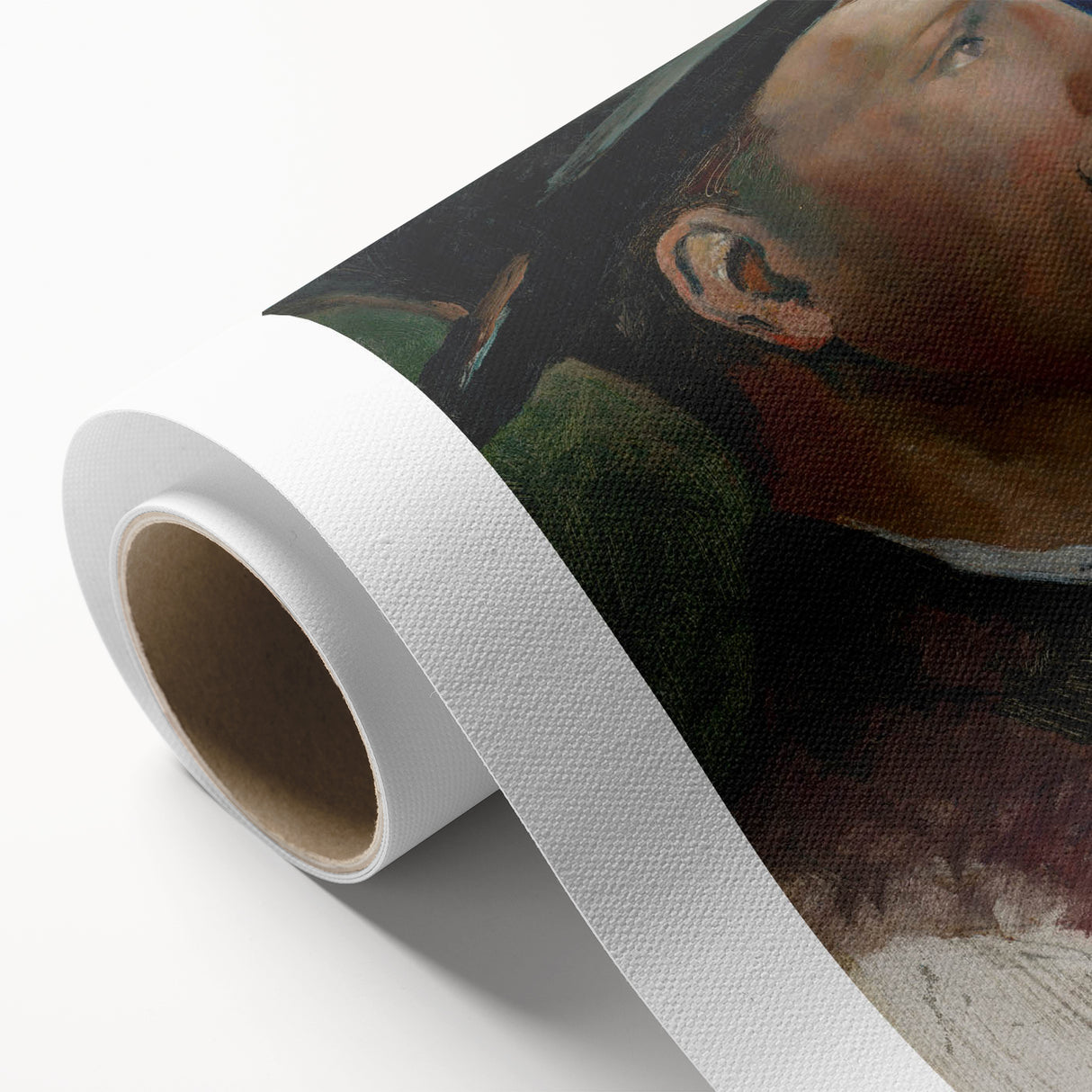 Realism Art Prints - Village Boy with Mustache by Ladislav Mednyánszky