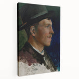 Realism Art Prints - Village Boy with Mustache by Ladislav Mednyánszky