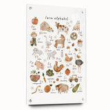 ABC Alphabet Canvas Art - Farm-Themed Alphabet Learning Poster
