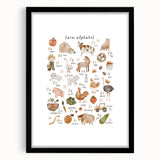 ABC Alphabet Canvas Art - Farm-Themed Alphabet Learning Poster