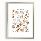 ABC Alphabet Canvas Art - Farm-Themed Alphabet Learning Poster