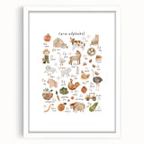ABC Alphabet Canvas Art - Farm-Themed Alphabet Learning Poster