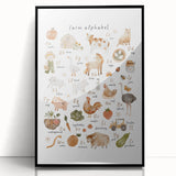 ABC Alphabet Canvas Art - Farm-Themed Alphabet Learning Poster