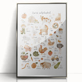 ABC Alphabet Canvas Art - Farm-Themed Alphabet Learning Poster