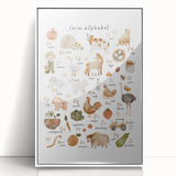 ABC Alphabet Canvas Art - Farm-Themed Alphabet Learning Poster
