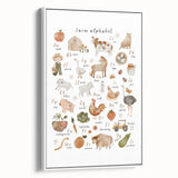 ABC Alphabet Canvas Art - Farm-Themed Alphabet Learning Poster