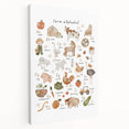 ABC Alphabet Canvas Art - Farm-Themed Alphabet Learning Poster