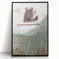 Kids Room Art Prints – Cozy Bear Fishing Illustration for Nursery
