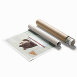 Kids Room Art Prints – Cozy Bear Fishing Illustration for Nursery