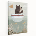 Kids Room Art Prints – Cozy Bear Fishing Illustration for Nursery