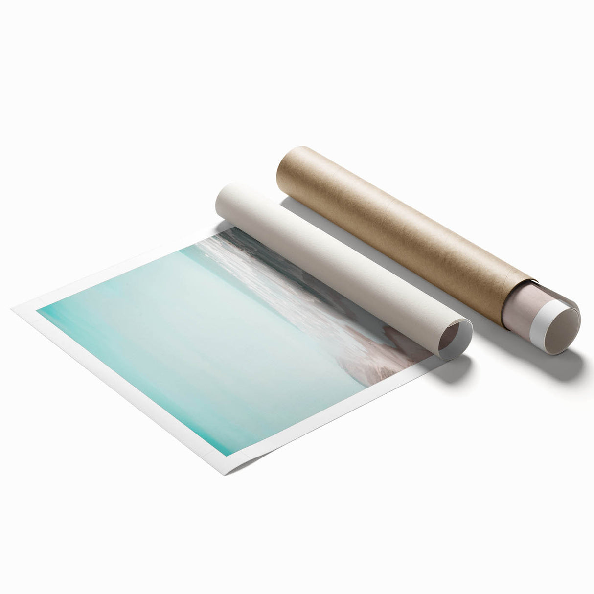 Large rolled print featuring a summer floral design in vibrant colors, ideal for classy bathroom wall art.