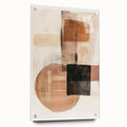 Modern Dining Room Wall Art – Beige & Brown Abstract Canvas Print