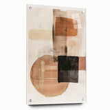 Modern Dining Room Wall Art – Beige & Brown Abstract Canvas Print