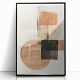 Modern Dining Room Wall Art – Beige & Brown Abstract Canvas Print