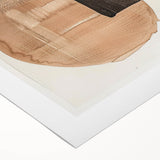 Modern Dining Room Wall Art – Beige & Brown Abstract Canvas Print