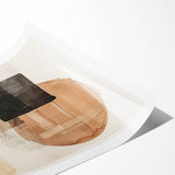 Modern Dining Room Wall Art – Beige & Brown Abstract Canvas Print