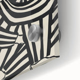 Close-up of an abstract figurative acrylic painting on glass, showcasing vibrant colors and intricate details, perfect for modern home decor.