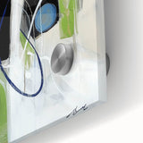 Minimalist Abstract Wall Art – Green, Black, and Blue Geometry