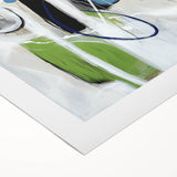 Minimalist Abstract Wall Art – Green, Black, and Blue Geometry