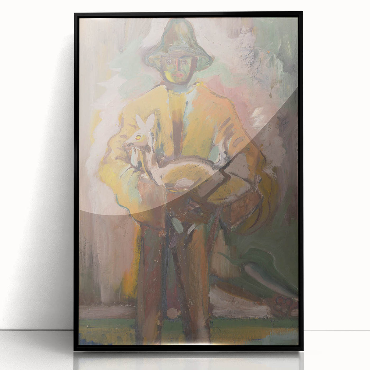 Man Carrying a Deer - Vibrant Expressionist Artwork by Weisz-Kubínčan