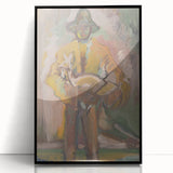 Man Carrying a Deer - Vibrant Expressionist Artwork by Weisz-Kubínčan