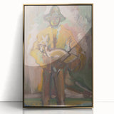 Man Carrying a Deer - Vibrant Expressionist Artwork by Weisz-Kubínčan