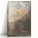 Man Carrying a Deer - Vibrant Expressionist Artwork by Weisz-Kubínčan