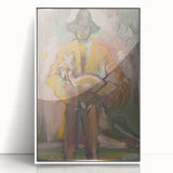 Man Carrying a Deer - Vibrant Expressionist Artwork by Weisz-Kubínčan