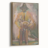 Man Carrying a Deer - Vibrant Expressionist Artwork by Weisz-Kubínčan