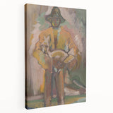 Man Carrying a Deer - Vibrant Expressionist Artwork by Weisz-Kubínčan