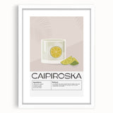 Abstract art print of colorful geometric shapes on a white framed poster, ideal for dining room decor.