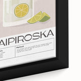 Extra large black wall art featuring colorful, textured food and drinks imagery on framed canvas.